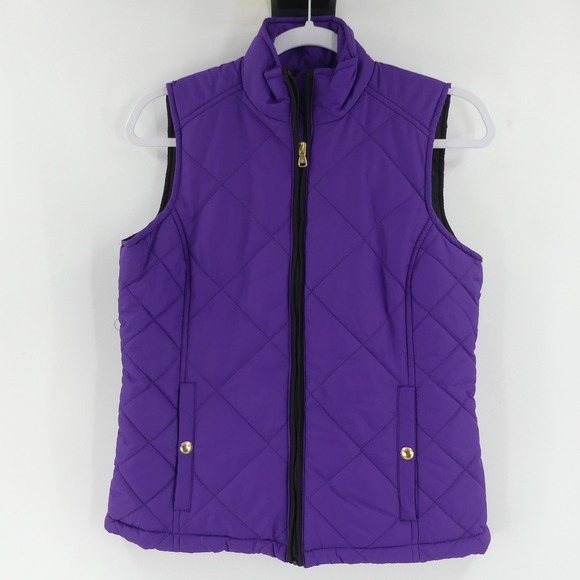 Lauren Ralph Lauren Jackets & Blazers - Lauren Ralph Lauren Purple Quilted Puffer Vest Full Zip Sleeveless Womens Small